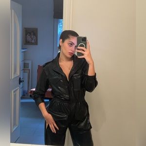 NORMAKAMALI VEGAN LEATHER jumpsuit